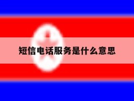 短信电话服务是什么意思