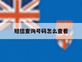 短信查询号码怎么查看